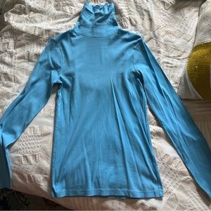 J. Crew Perfect Fit Turtleneck, Blue, Sz M